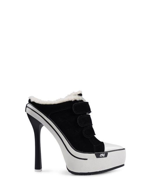 Zigi Black Harlemm Pointed Toe Platform Pump