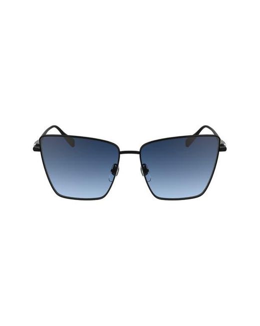 Longchamp Blue 55Mm Gradient Square Sunglasses