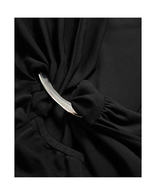 Veronica Beard Women's Black Lozea One-Shoulder Top long sleeved tops