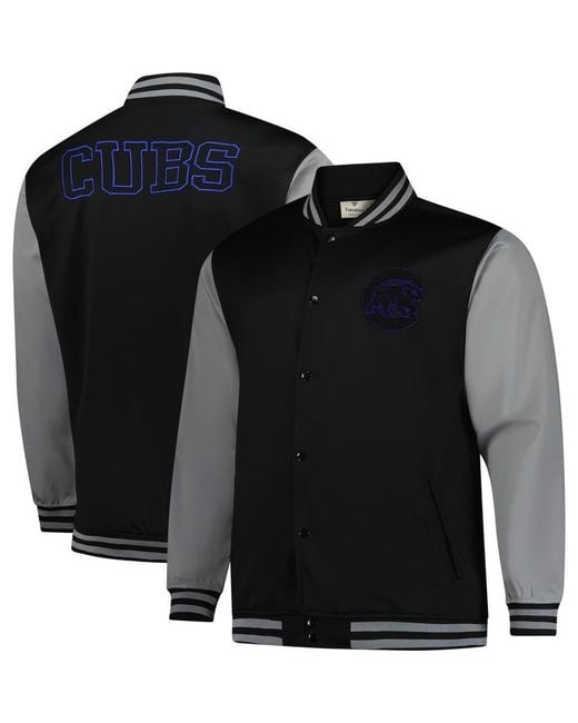 Profile Black Chicago Cubs Full-Snap Varsity Jacket for men