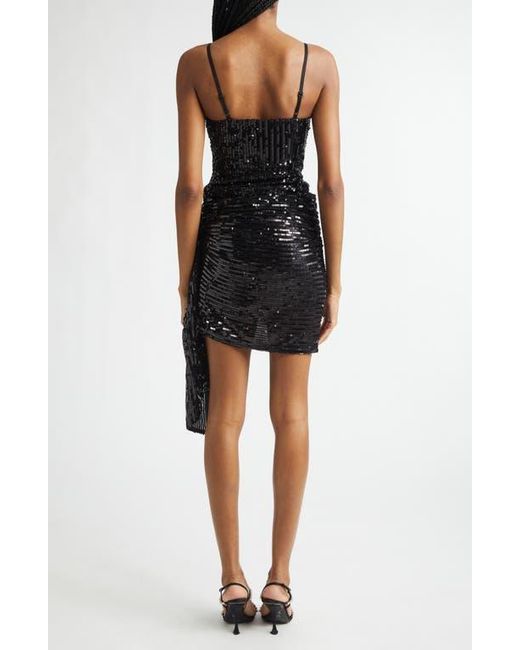 Area Black Sequin Minidress
