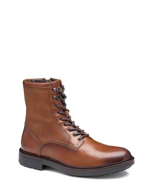 Johnston & Murphy Brown Latham Plain Toe Combat Boot for men