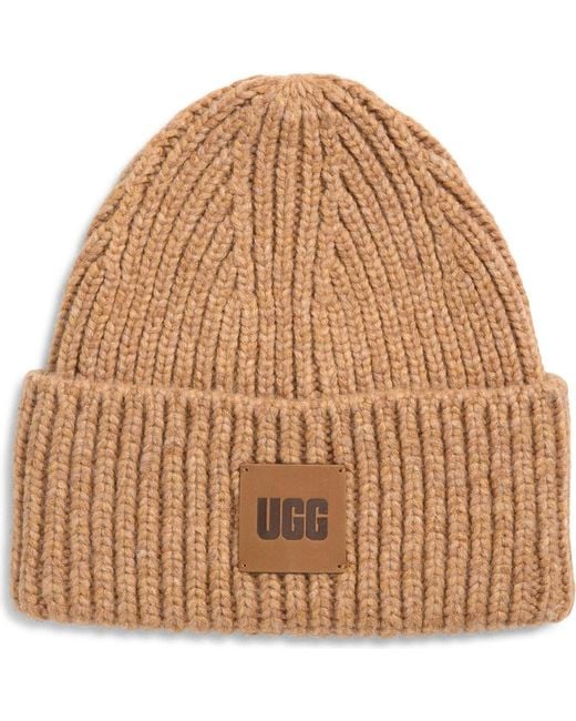 Ugg Brown Chunky Rib Beanie for men