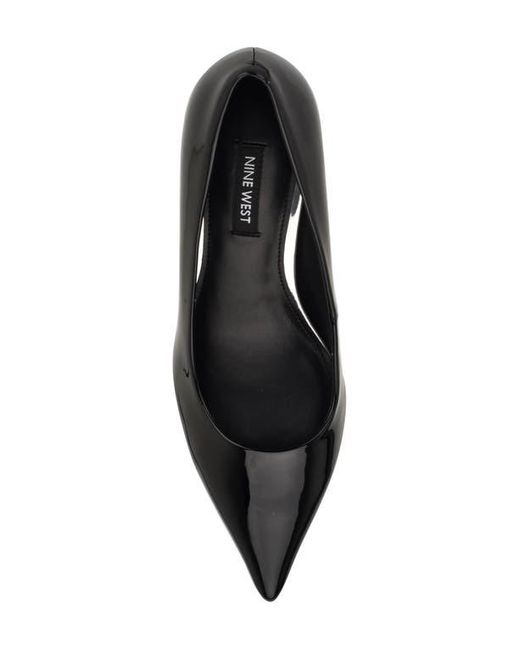 Nine West Black Sisko Pointed Toe Kitten Heel Pump