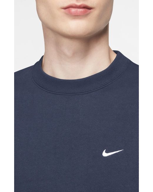Nike Blue Solo Swoosh Oversize Crewneck Sweatshirt for men