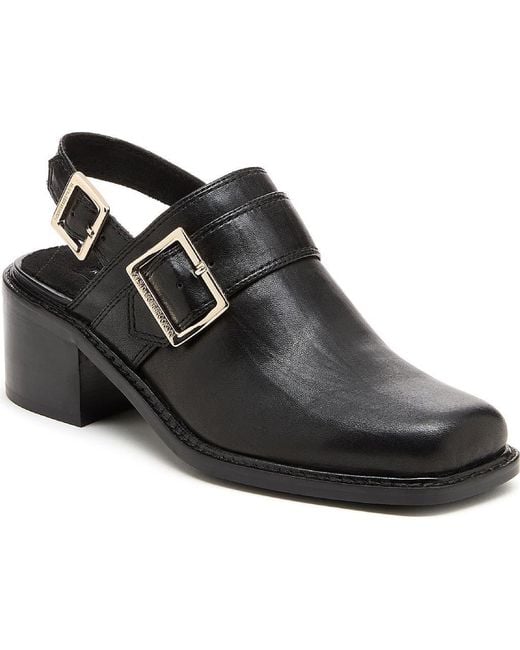 Kelsi Dagger Brooklyn Black Glory Square Toe Slingback Pump