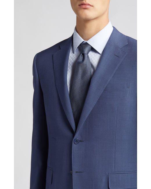 Canali Blue Siena Regular Fit Solid Wool Suit At Nordstrom for men