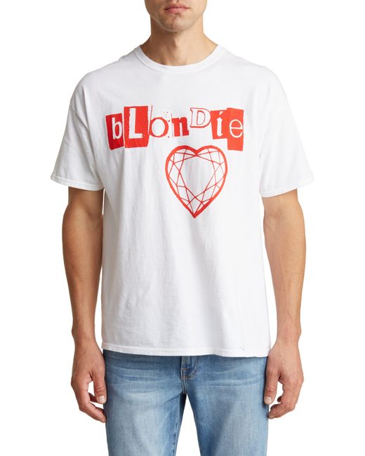 Merch Traffic White Blondie Red Heart Cotton Graphic T-shirt for men