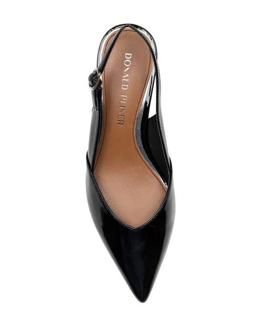 Donald J Pliner Black Pointed Toe Slingback Pump