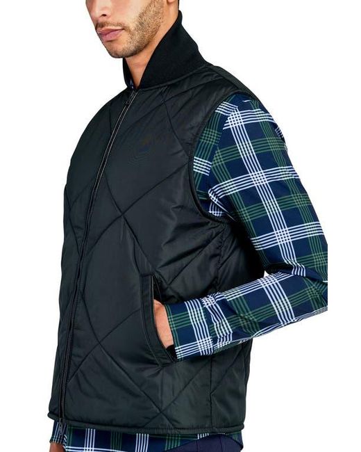W.r.k. Blue Solid Quilted Vest for men