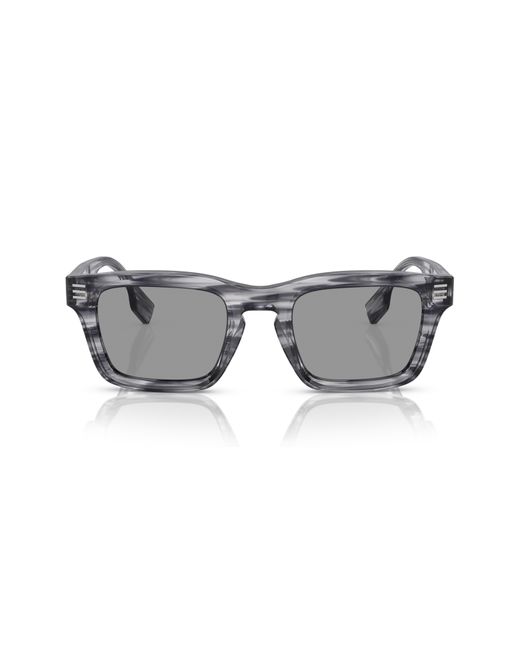Burberry Gray 51mm Rectangular Sunglasses for men