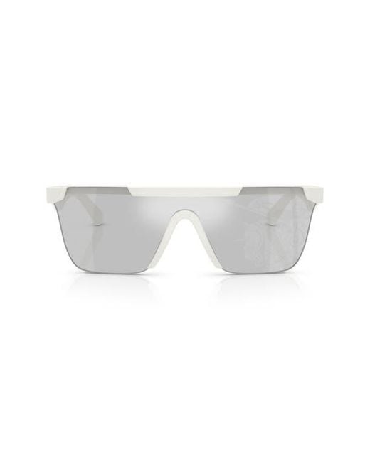 Burberry Gray 141Mm Rectangular Shield Sunglasses