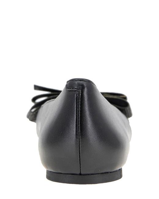BCBGMAXAZRIA Black Haniba Bow Flat