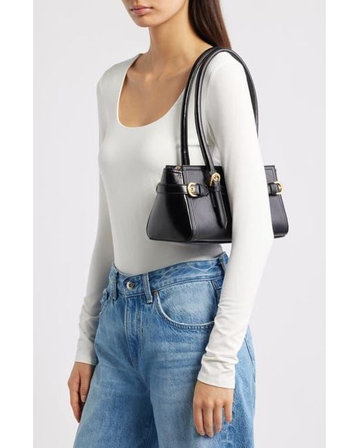 Reformation Black Dominique Leather Shoulder Bag