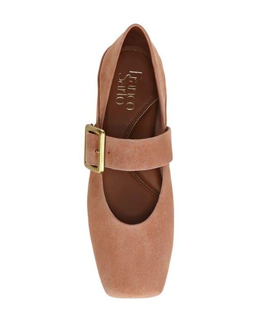 Franco Sarto Brown Oakes Square Toe Flat