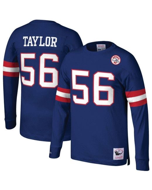 Men's Mitchell & Ness Lawrence Taylor Black New York Giants Retired Player  Name & Number Mesh Top