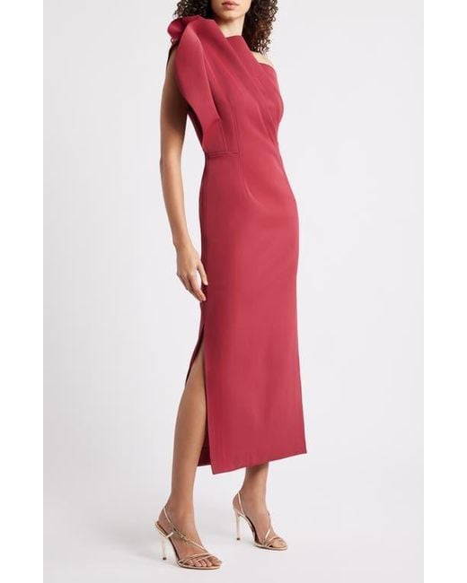 acler hawkley midi dress Acler Online AU Azure Purple Asymmetrical Neckline Midi Dress, AU6 US2