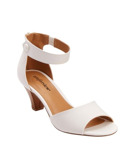 Comfortview White The Fallon Sandal