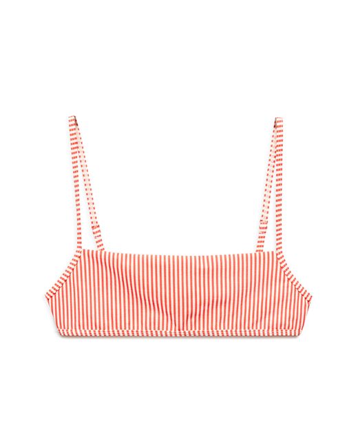 Mango Pink Stripe Bikini Top