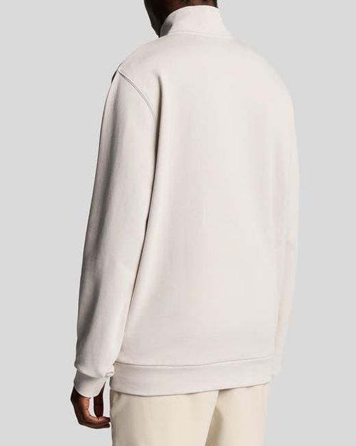 Lyle & Scott Natural Loopback Quarter Zip Sweat for men