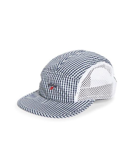 Noah NYC Blue Gingham Runner Baseball Cap for men