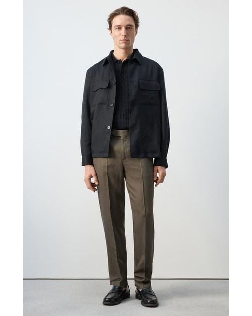 Mango Black Rucked Back Jacket for men