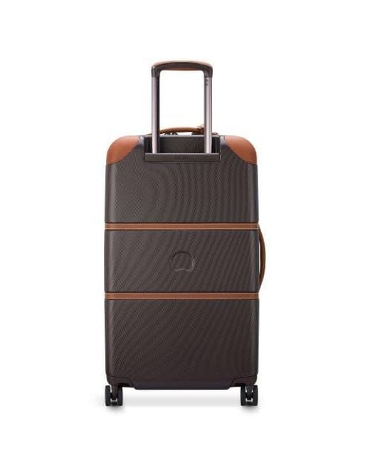 Delsey Paris Brown Chatelet Air 2.0 Medium Checked-26 Inch Hardside Luggage Trunk With Spinner Wheels