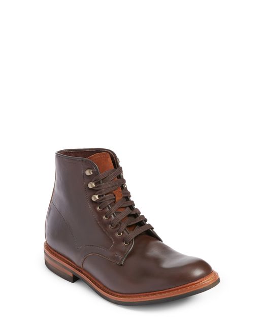 Allen Edmonds Brown Higgins Mill Plain Toe Boot for men
