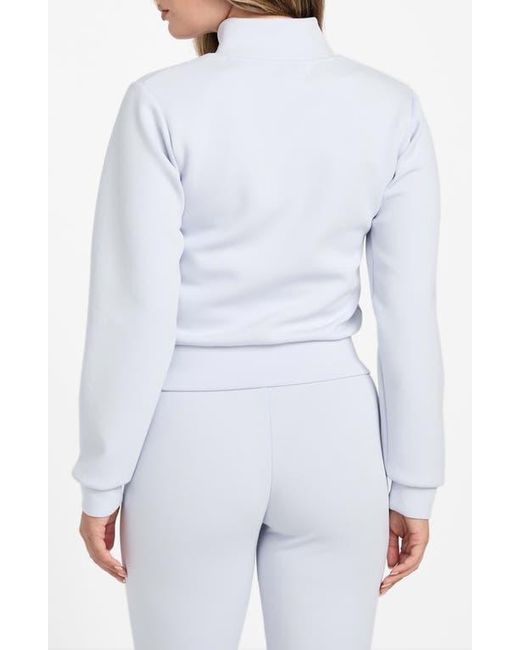 Guess White Ann Graphic Zip Sweatshirt