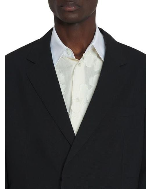 Lanvin Black Loose-Fitting Wool Jacket for men