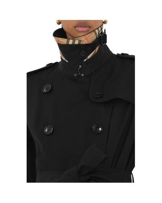 Burberry Black Short Chelsea Heritage Trench Coat