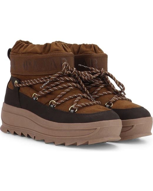 Pajar Brown Galaxy Mini Waterproof Platform Ankle Bootie
