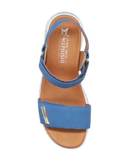 Mephisto Blue Jeanie Ankle Strap Sandal