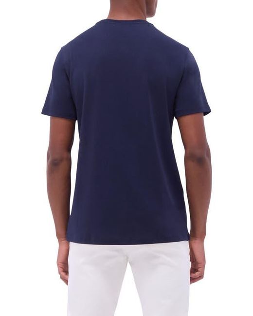 Bugatchi Blue Hank Solid Pima Cotton T-Shirt for men