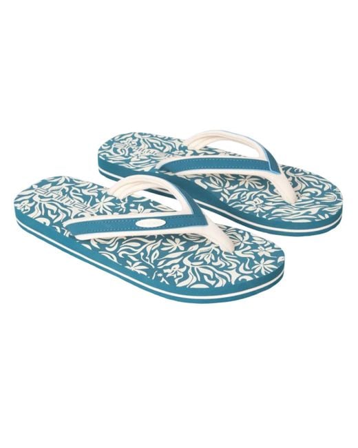 Animal Blue Swish Patterned Flip Flops