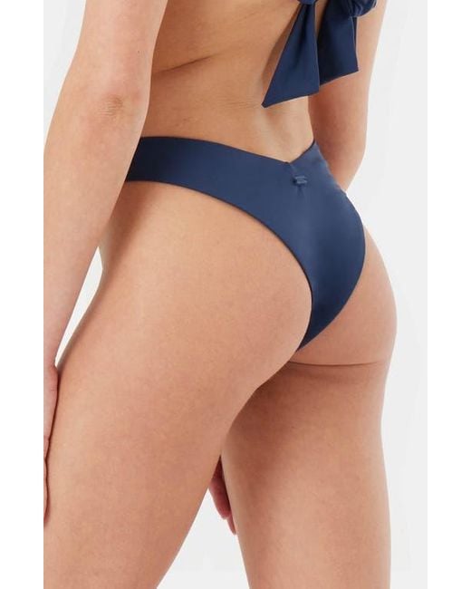 Roxy Blue Beach Classics V-Cut Bikini Bottoms