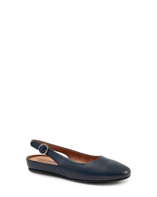 Softwalk® Blue Sandy Slingback Flat