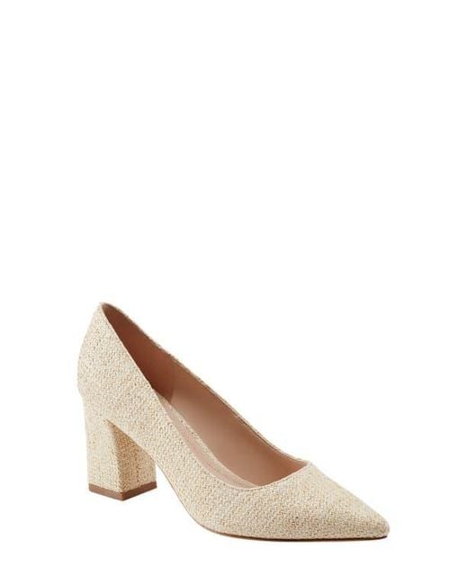 Marc Fisher Natural Zala Block Heel Pump