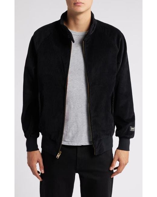 Schott Nyc Black Corduroy Jacket for men