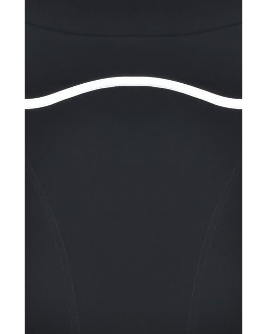 Mistress Rocks Black Contrast Trim Corset Top