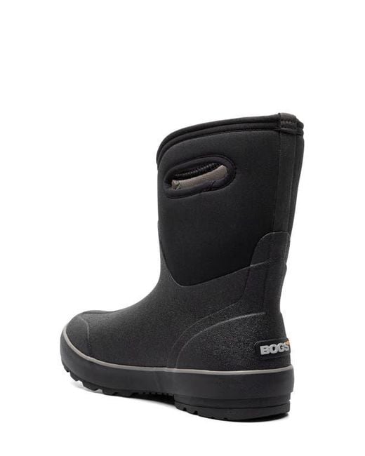 Bogs Black Classic Ii Mid Waterproof Rain Boot