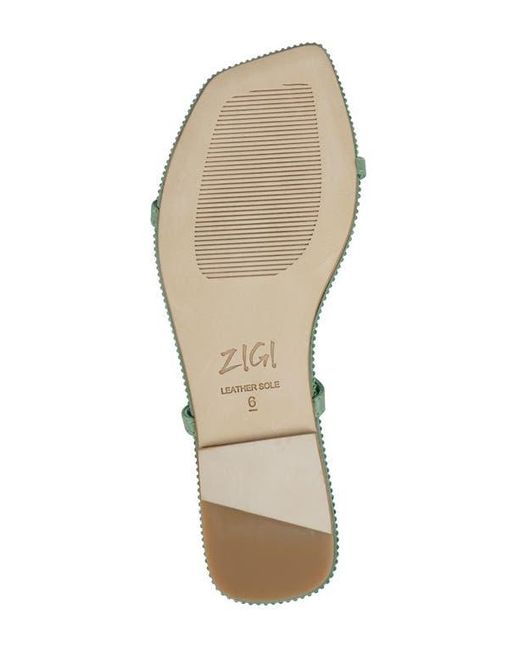 Zigi Green Two-Strap Sandal