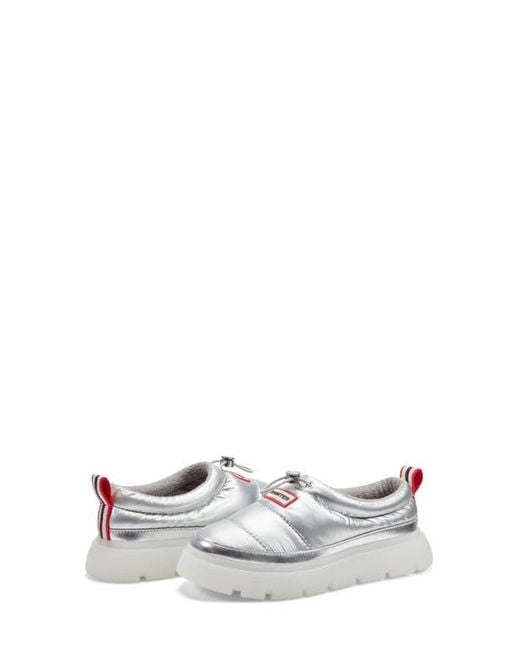 Hunter White Madi Platform Puffer Slipper