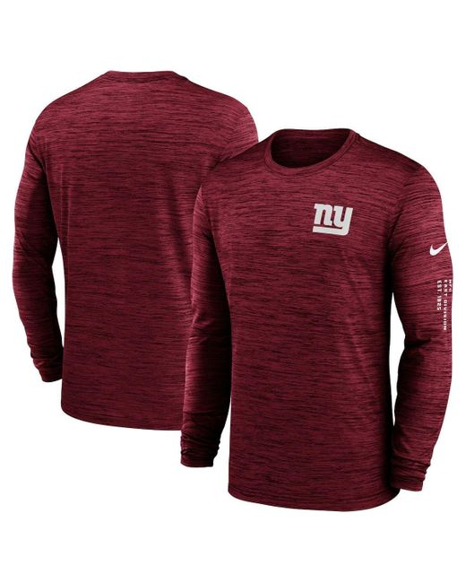 Nike New York Giants Velocity Long Sleeve T-shirt At Nordstrom in Red ...