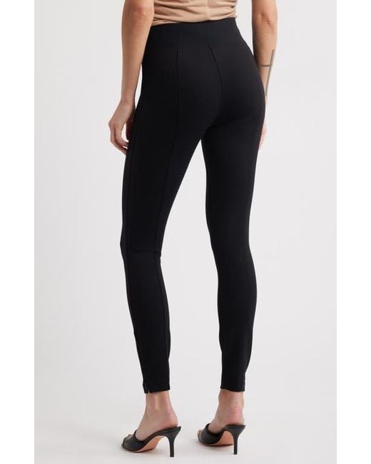 Spanx Black Spanxsupersmooth Perfectfit Ponte Zip Leggings