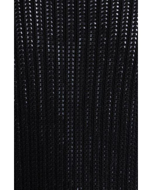 BP. Black Open Stitch Cardigan for men