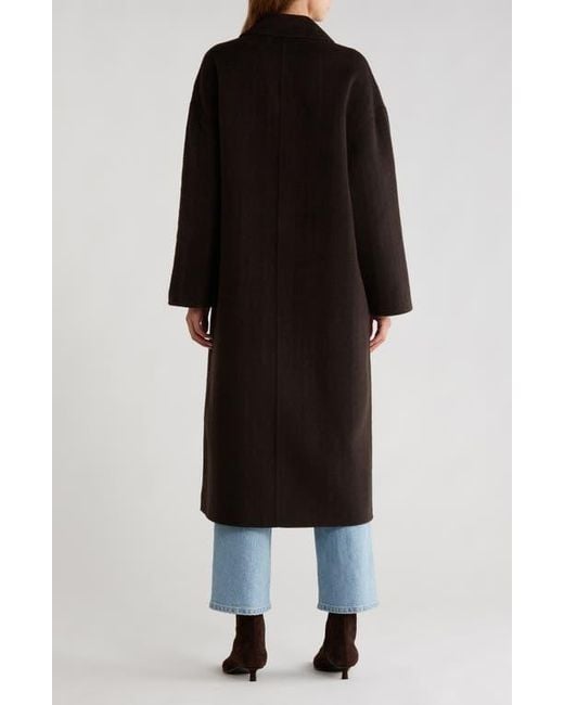 Reiss Black Lara Double Breasted Coat