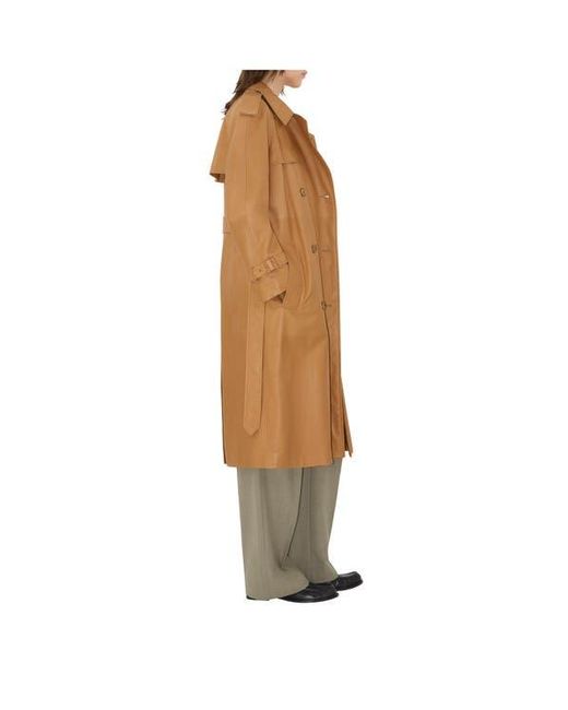 Burberry Metallic Long Leather Castleford Trench Coat