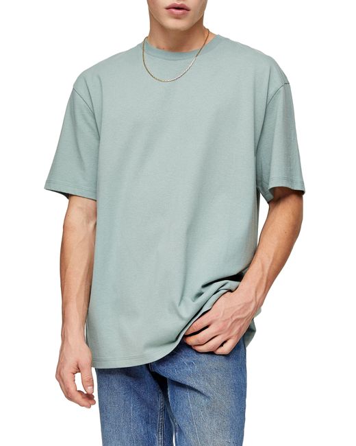 Topman Blue Oversize Fit T-shirt for men