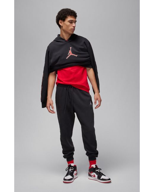 Nike Black Jordan Cotton Blend Fleece joggers for men